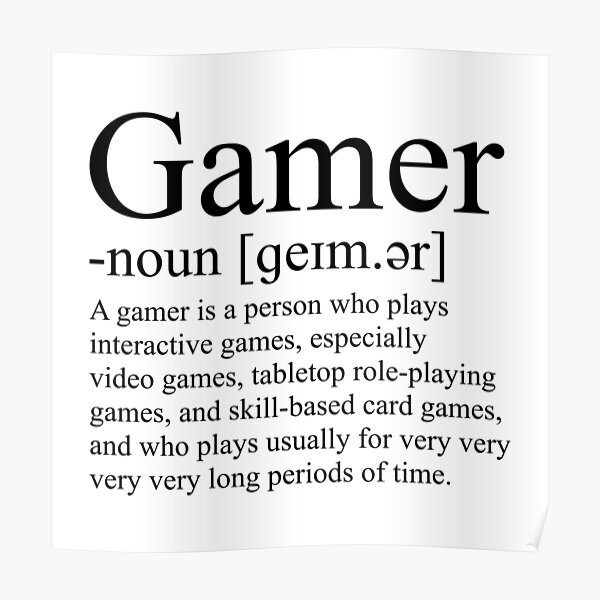 what-is-a-gamer-poster-for-sale-by-merchment-redbubble