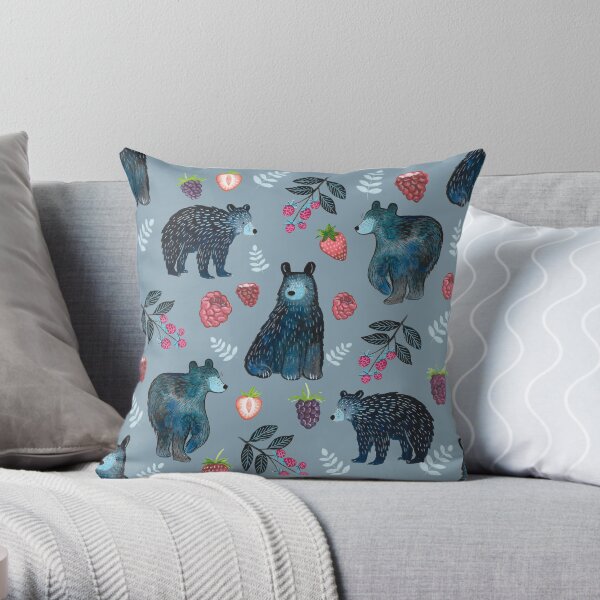 Bear Berry Throw Pillow