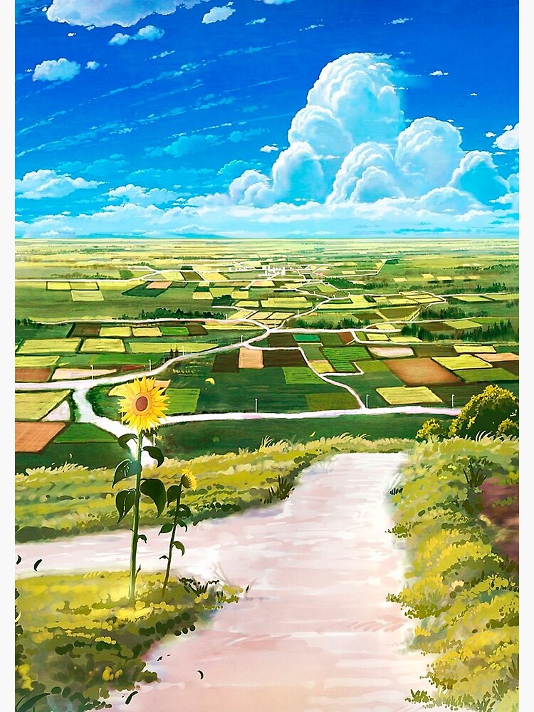 2048x2048 Resolution Anime Landscape HD Farm Ipad Air Wallpaper -  Wallpapers Den