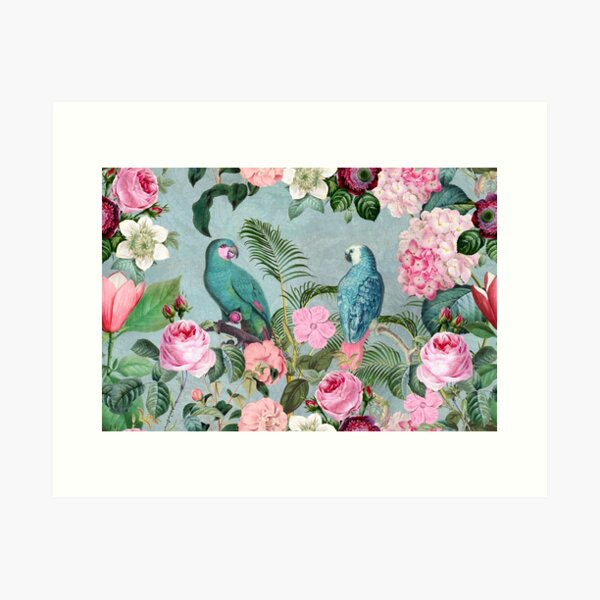Vista previa del artículo con la obra «Rendevous de la jungla», diseñado y vendido por artsandsoul.