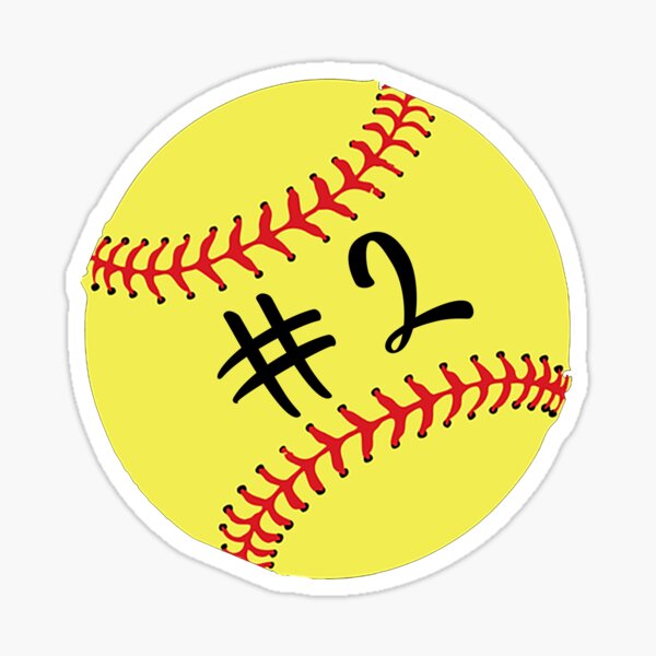 Item preview, Softball Player Back No Number 2 #2 Ball Sport Sticker Gift designed and sold by theshirtinator.