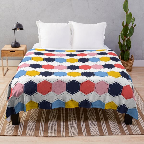 Item preview, Hexagonal Quilt \\ White designed and sold by The Wellington Boot.