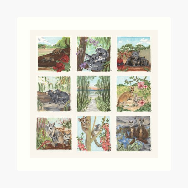 States and Territories of Australia Art Print