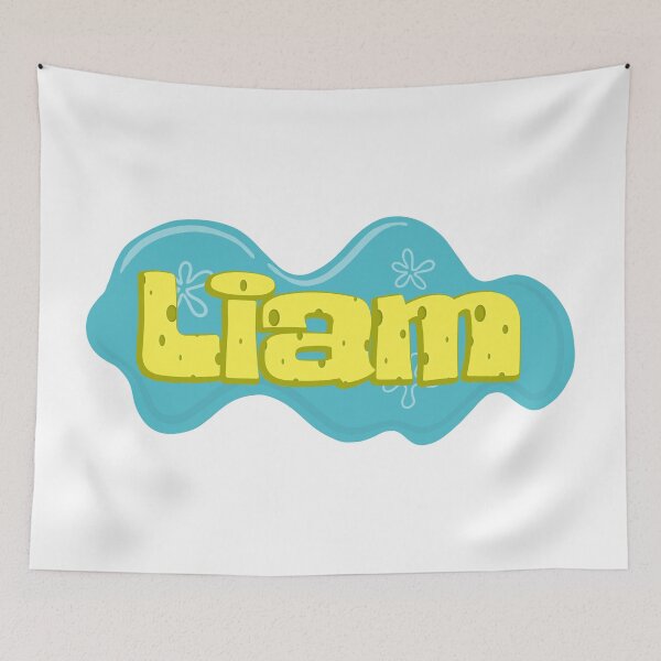 Item preview, Boy Name Liam in SpongeBob Cartoon Style designed and sold by Space-Bug.