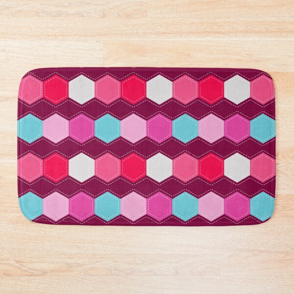 Item preview, Hexagonal Quilt \\ Raspberry designed and sold by The Wellington Boot.