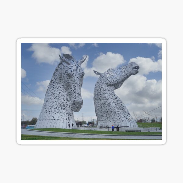 The Kelpies, Helix Park, Falkirk, Scotland, the Kelpies are the largest equine sculptures in the world Sticker