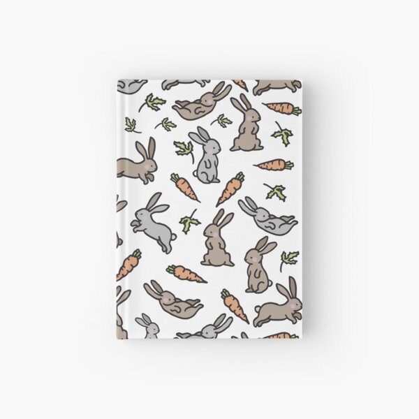 Item preview, Brown and gray bunnies jumping amongst carrots - bright version designed and sold by Toto-Hello.