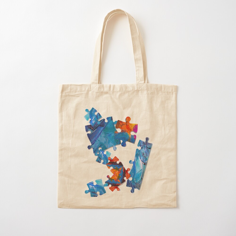 jigsaw tote bag