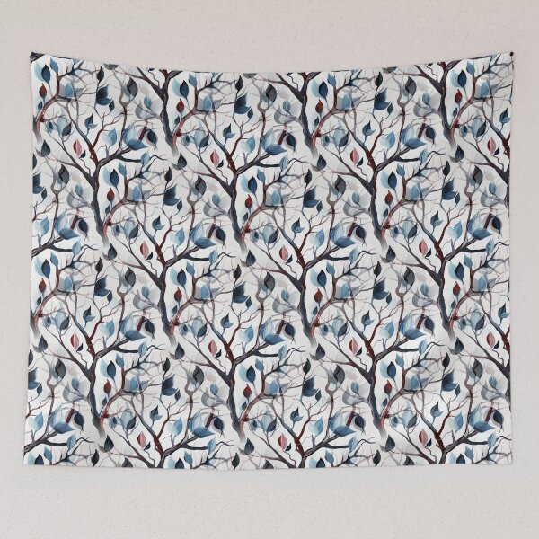Item preview, Realm of Blue Foliage in Watercolor designed and sold by Nisuris.
