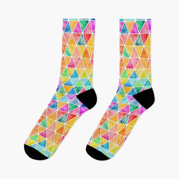 Item preview, Little Rainbow Watercolor Triangles on White designed and sold by micklyn.