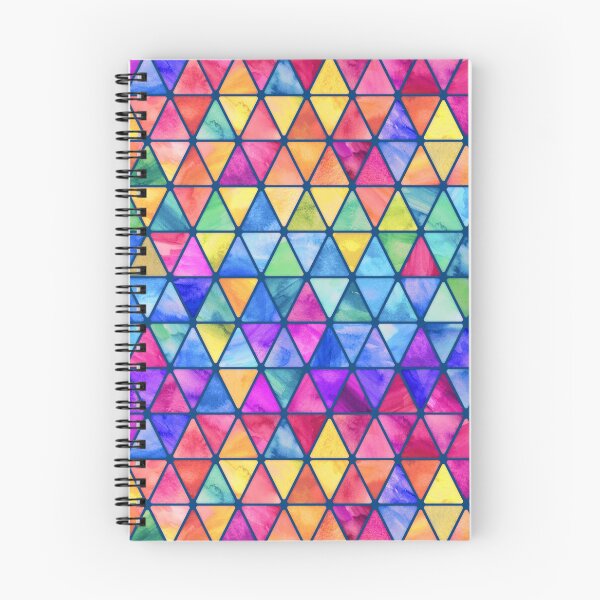 Item preview, Little Rainbow Watercolor Triangles on Navy Blue designed and sold by micklyn.