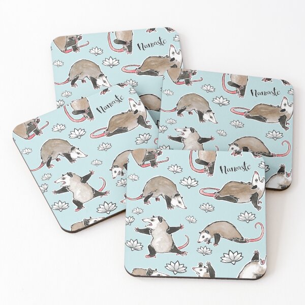 Item preview, Awesome Possum | Possum Yoga Postures, aqua designed and sold by FancySilverFish.