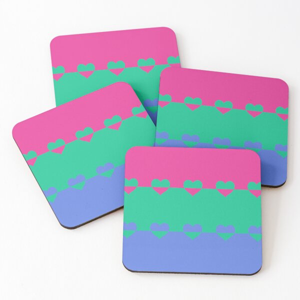 Item preview, LGBTQ Flag with Hearts v1 - Polysexual designed and sold by Sarinilli.