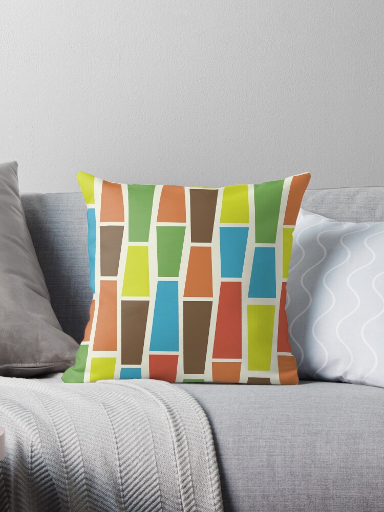 Thumbnail 1 of 3, Throw Pillow, Modern Retro #5 designed and sold by Alex-Strange.