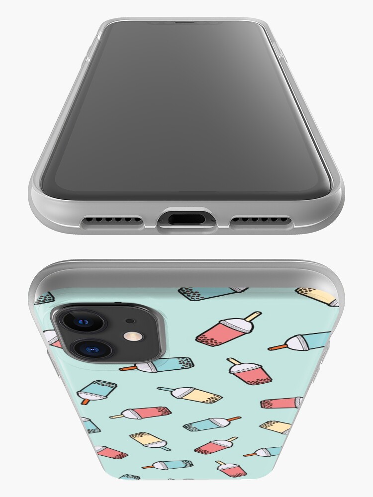 Alternate view of Bubble Tea Pattern in Mint iPhone Case & Cover