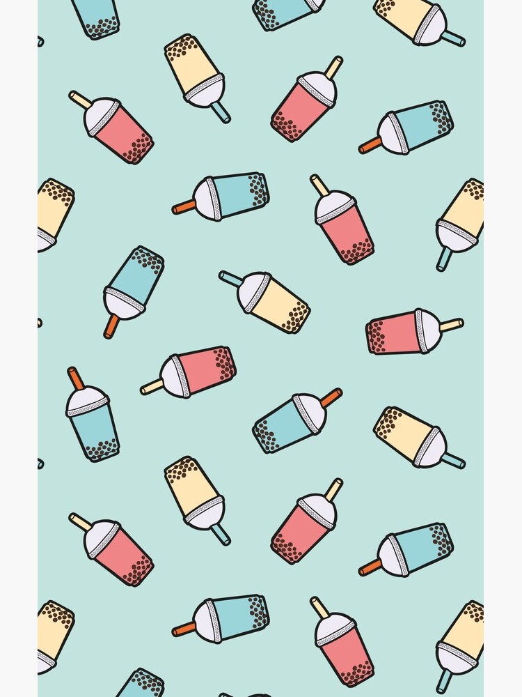 Bubble Tea Pattern in Mint by evannave
