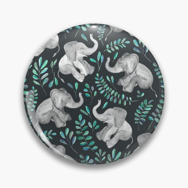 Item preview, Laughing Baby Elephants – emerald and turquoise designed and sold by micklyn.