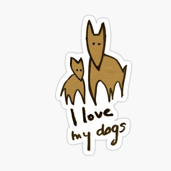 I love my dogs - Amo a mis perros Pegatina
