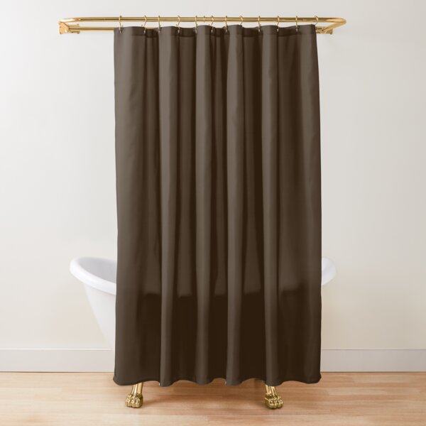 Umber Brown Solid Color Shower Curtain