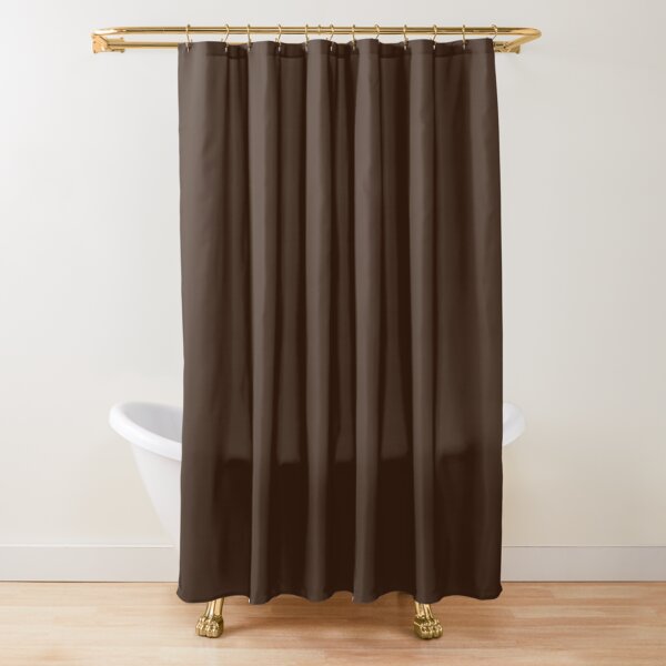 Hickory Brown Solid Color Shower Curtain