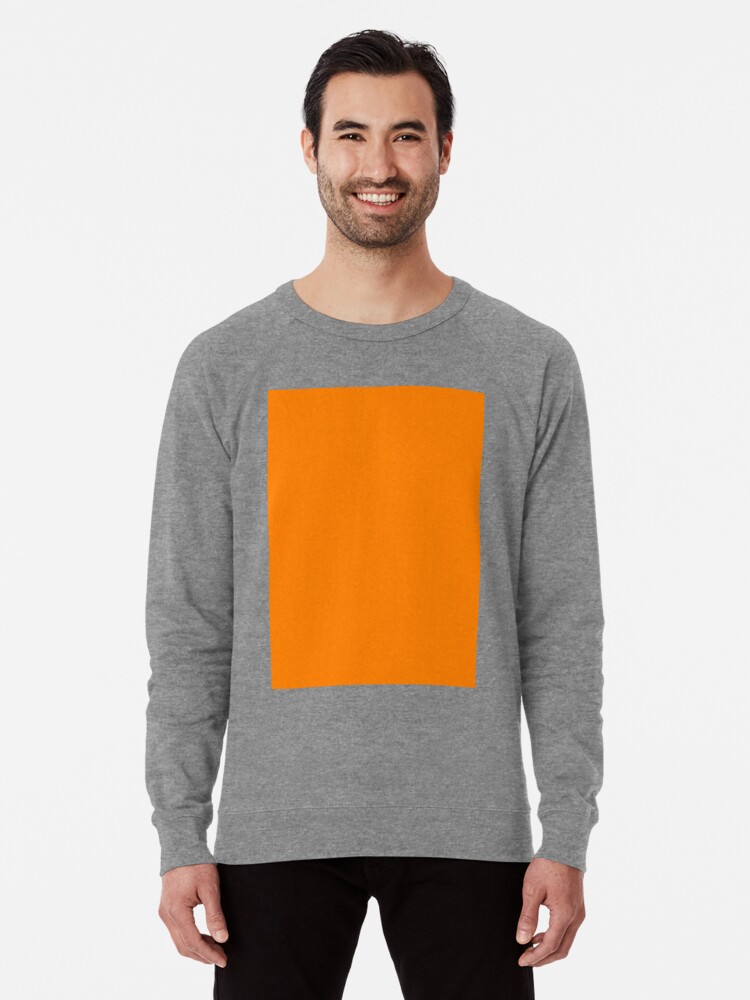 fluorescent orange sweatshirt