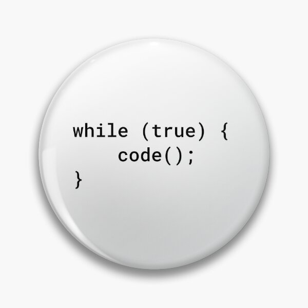 Item preview, JavaScript - While True Code (Inverted) designed and sold by developer-gifts.