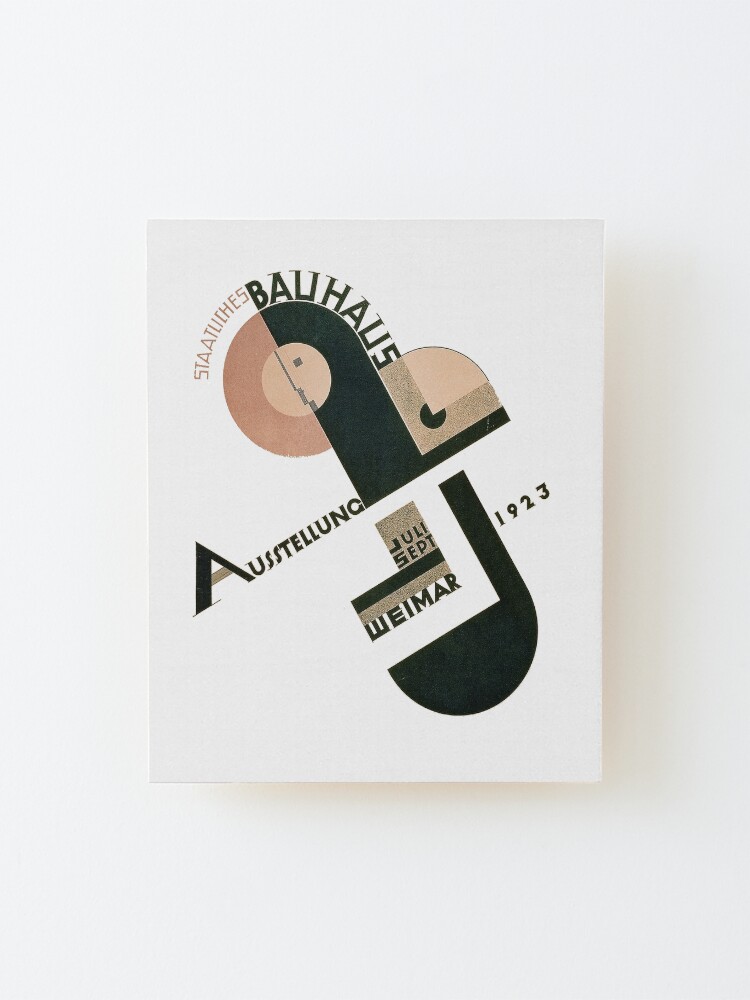Alternate view of Bauhaus Logo on 1923 Weimar Advertisement Mounted Print