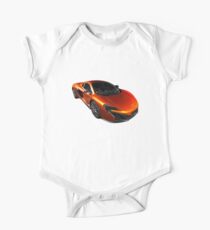 Body de manga corta McLaren 650S 2015 - Diseño de camiseta / etiqueta - Volcano Orange Supercar