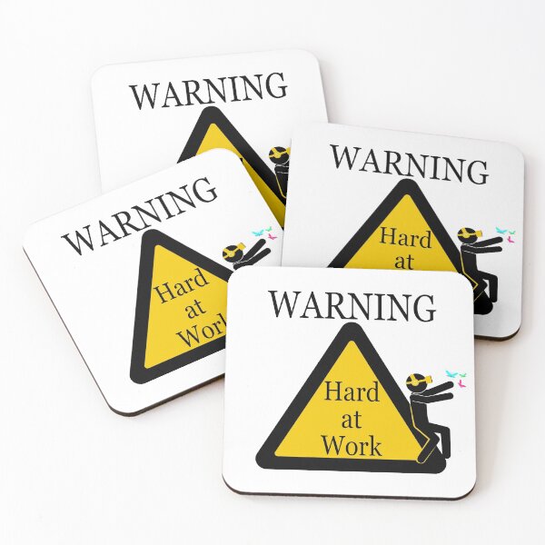 Item preview, Warning Hard at Work designed and sold by jc007.