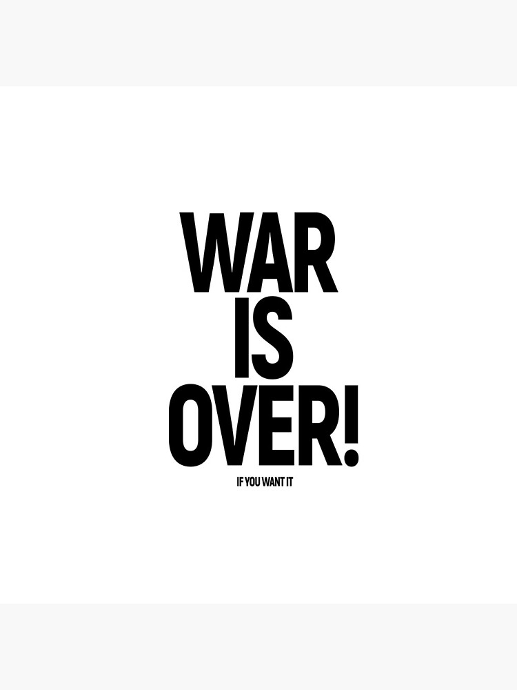 Discover WAR IS OVER! IF YOU WANT IT: (John & Yoko) in Original Black on Cream Pin Button