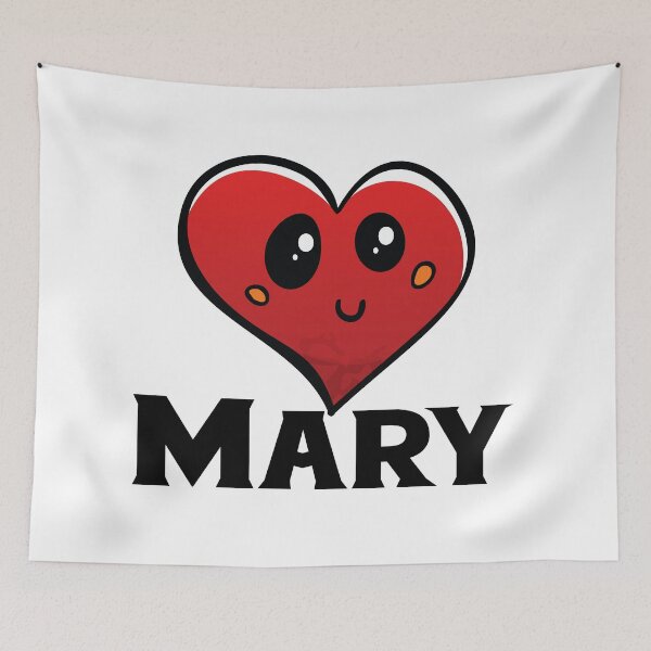 Artikelvorschau, Mary Cute Heart Mein Name ist Mary. entworfen und verkauft von ProjectX23.