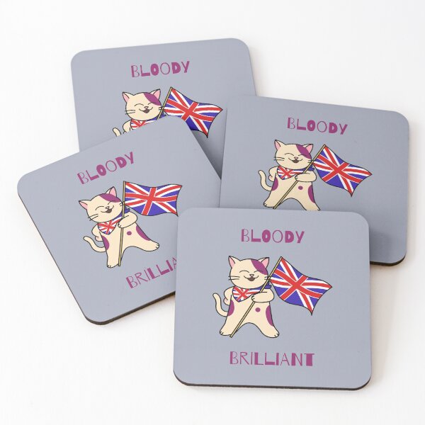 Item preview, Bloody Brilliant British Cat with a Flag designed and sold by EvaWolf.