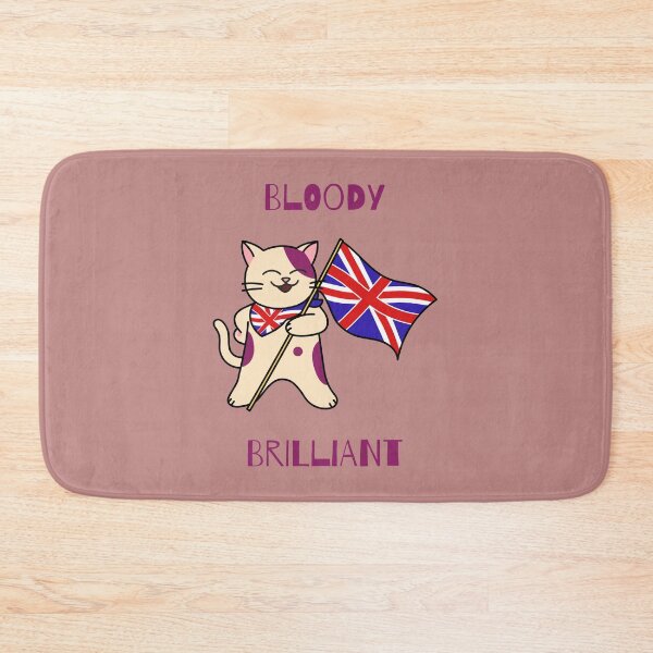 Item preview, Bloody Brilliant British Cat with a Flag designed and sold by EvaWolf.