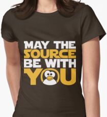 May The Source Be With You - Tux Edition Women's Fitted T-Shirt