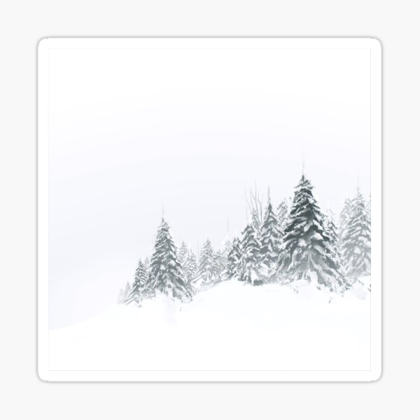 Beautiful snowy winter landscape Sticker
