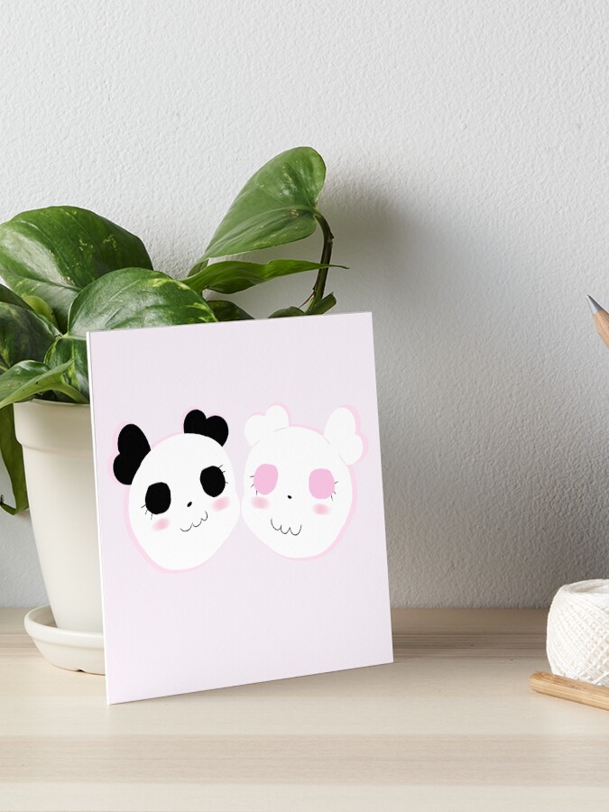 Honeyworks Panda Mascots Art Board Print By Honnybunnyellie Redbubble