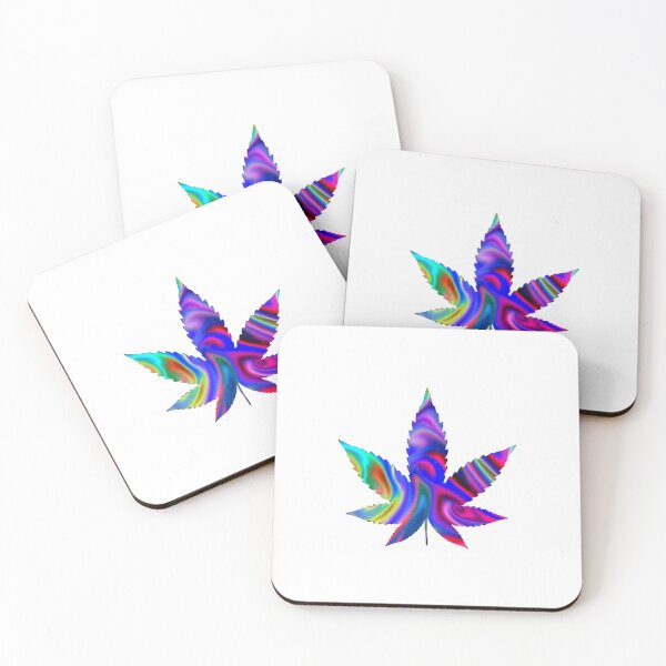 Item preview, Pot Leaf Design Rainbow Trippy Weed Sticker designed and sold by rossandrews.