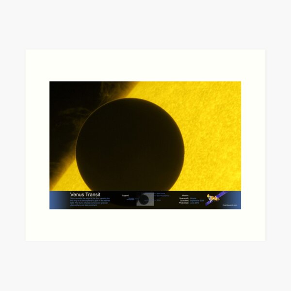 Venus Transit - with Annotated Legend Art Print