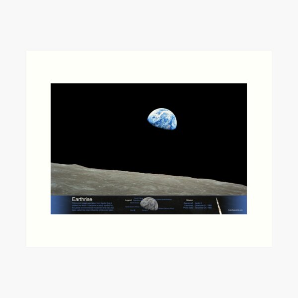 Earthrise - with Annotated Legend Art Print