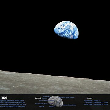 Artwork thumbnail, Earthrise - with Annotated Legend by OuterSpaceInfo