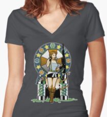 Valentine's Day Women's Fitted V-Neck T-Shirt