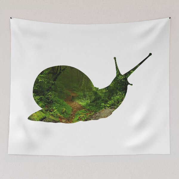 Item preview, Snail Silhouette Forest Landscape Cutout designed and sold by nickp1480.
