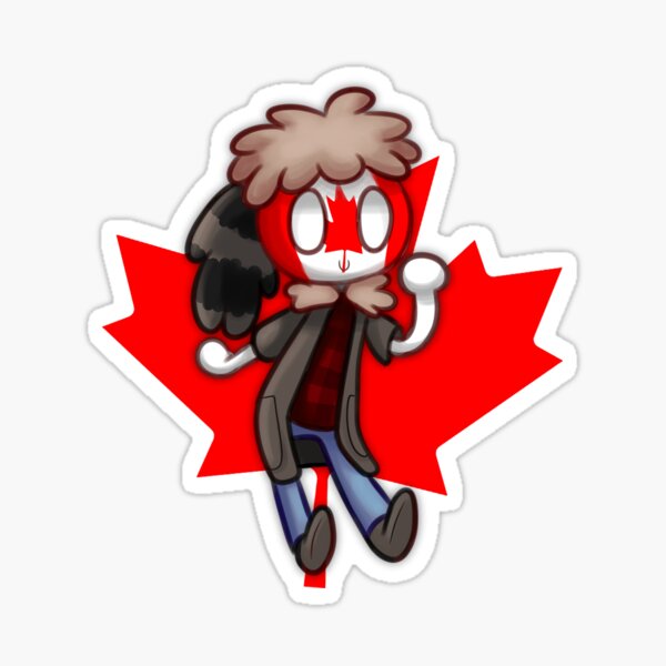 Canadá País Humano Chibi Pegatina