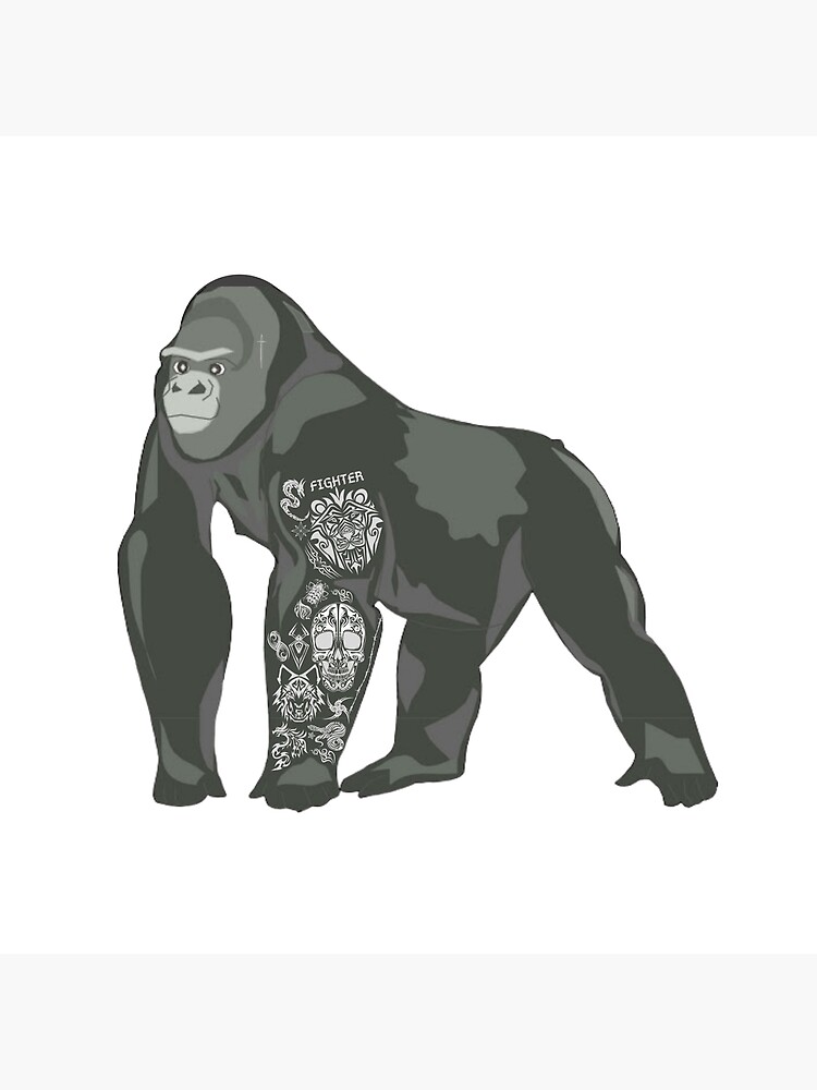 Gorilla tattoo design | Gorilla tattoo, Animal tattoos for men, Animal  tattoos