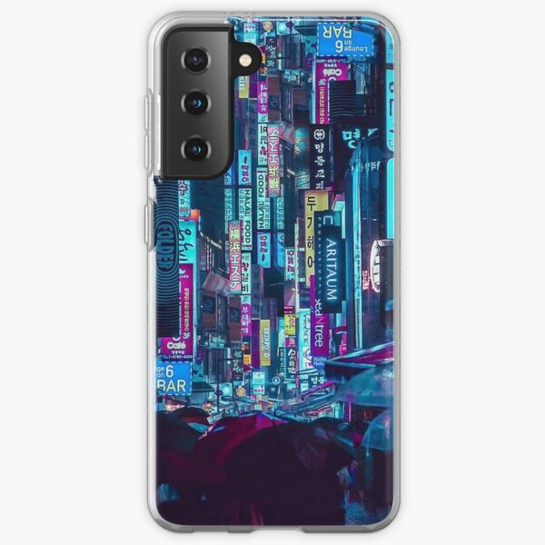 Korean CyberPunk Landsape Coque souple Samsung Galaxy