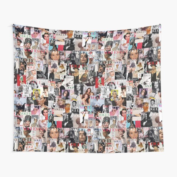 Vogue magazine collage Tapestry