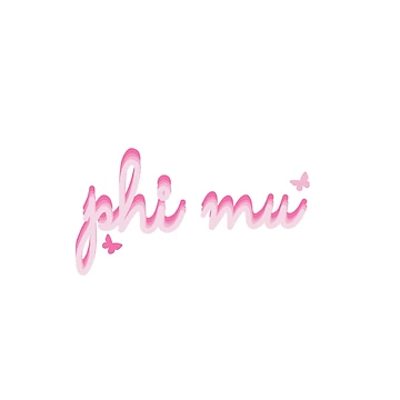 Artwork thumbnail, Phi Mu Script Sticker by Megan  Sengelmann