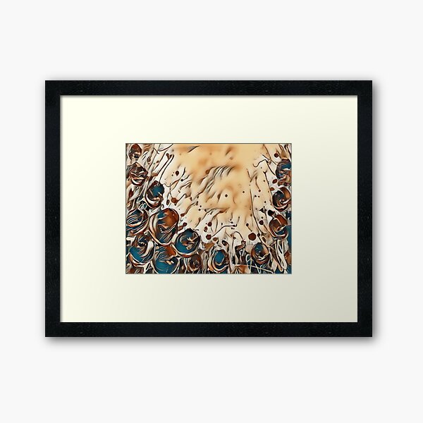 Poppy Garden 2 designed & created by (c) Janet Watson Art Framed Art Print