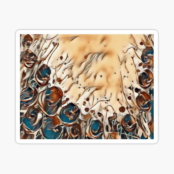Poppy Garden 2 designed & created by (c) Janet Watson Art Sticker