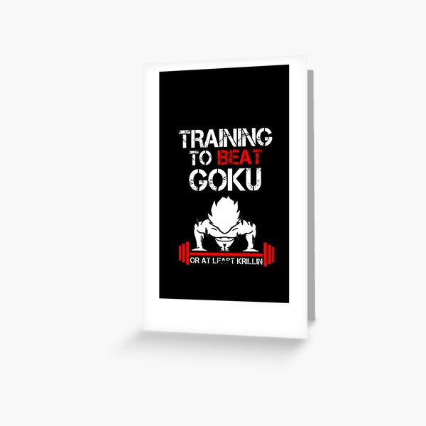 Goku Gym Greeting Cards Redbubble - camisa de goku black para roblox really easy way to get